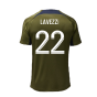 2023-2024 PSG Dri-Fit Strike Fourth Training Shirt (Green Hemp) (Lavezzi 22)