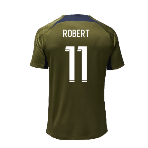 2023-2024 PSG Dri-Fit Strike Fourth Training Shirt (Green Hemp) (Robert 11)
