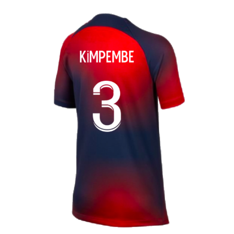 2023-2024 PSG Pre-Match Shirt (Midnight Navy) - Kids (Kimpembe 3)