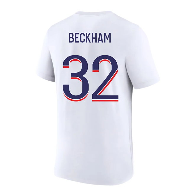 2023-2024 PSG Premium Essentials T-shirt (White) (Beckham 32)