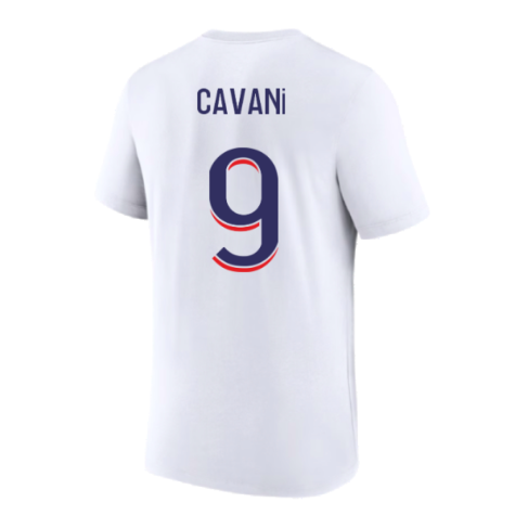 2023-2024 PSG Premium Essentials T-shirt (White) (Cavani 9)