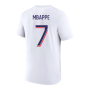 2023-2024 PSG Premium Essentials T-shirt (White) (Mbappe 7)