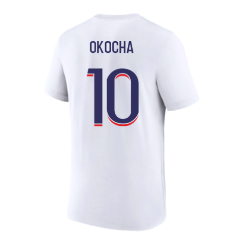 2023-2024 PSG Premium Essentials T-shirt (White) (Okocha 10)