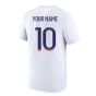 2023-2024 PSG Premium Essentials T-shirt (White) (Your Name)