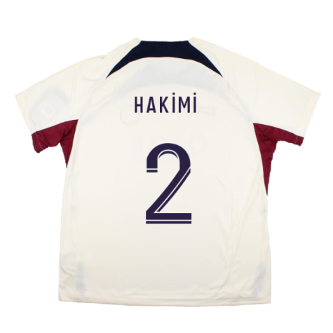 2023-2024 PSG Strike Dri-Fit Training Shirt (Cream) (Hakimi 2)