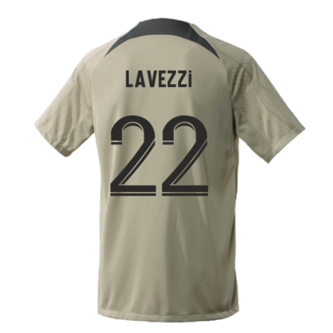 2023-2024 PSG Training Shirt (Stone) (Lavezzi 22)