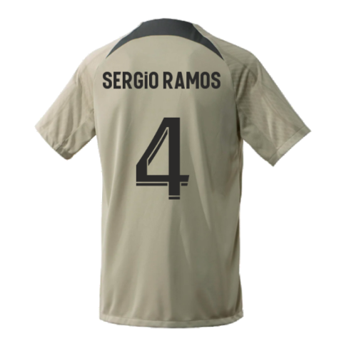 2023-2024 PSG Training Shirt (Stone) (Sergio Ramos 4)