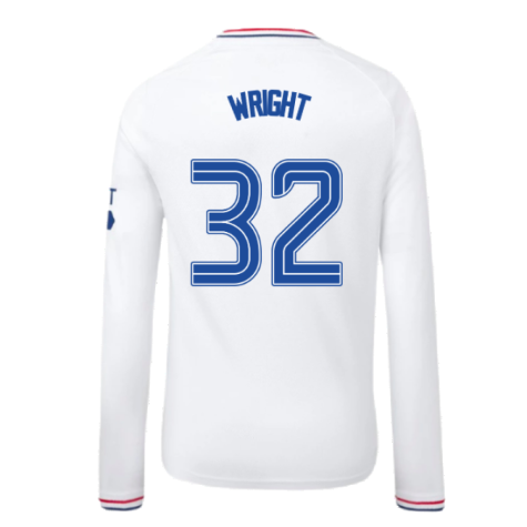2023-2024 Rangers Away Long Sleeve Shirt (Kids) (Wright 32)