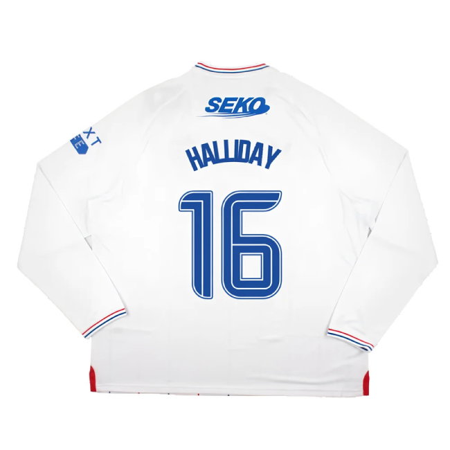 2023-2024 Rangers Long Sleeve Away Shirt (Halliday 16)