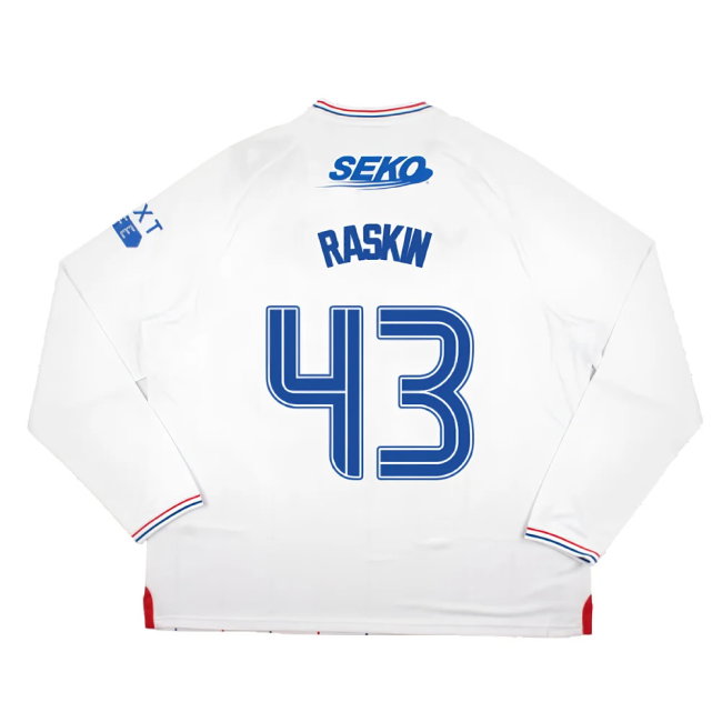 2023-2024 Rangers Long Sleeve Away Shirt (Raskin 43)