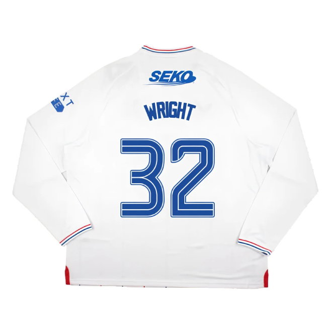 2023-2024 Rangers Long Sleeve Away Shirt (Wright 32)