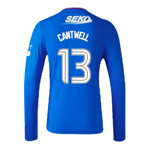 2023-2024 Rangers Long Sleeve Home Shirt (Cantwell 13)