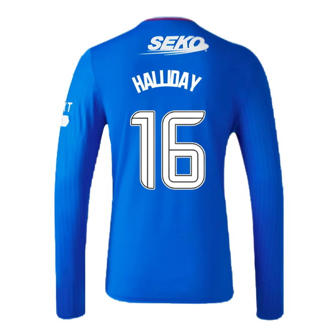 2023-2024 Rangers Long Sleeve Home Shirt (Halliday 16)
