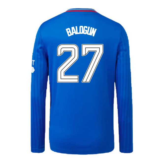 2023-2024 Rangers Long Sleeve Home Shirt (Kids) (Balogun 27)