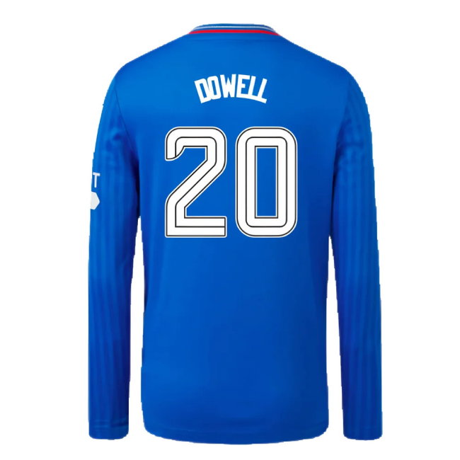 2023-2024 Rangers Long Sleeve Home Shirt (Kids) (Dowell 20)