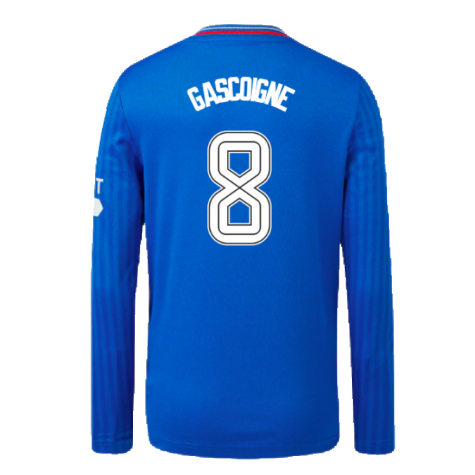 2023-2024 Rangers Long Sleeve Home Shirt (Kids) (Gascoigne 8)