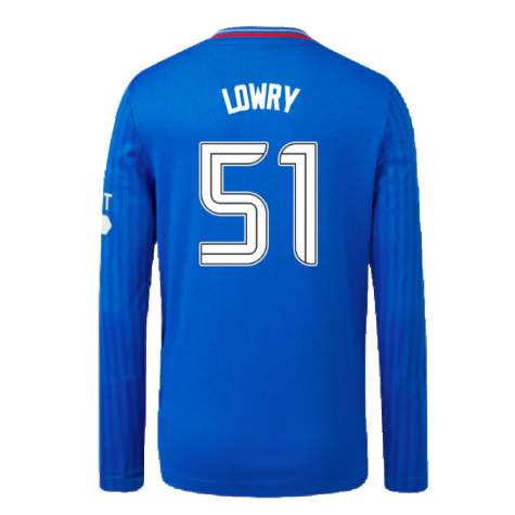 2023-2024 Rangers Long Sleeve Home Shirt (Kids) (Lowry 51)