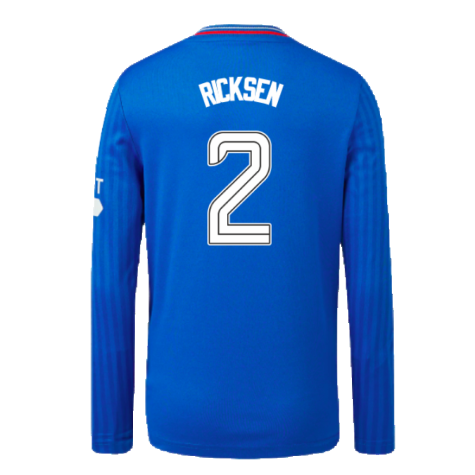 2023-2024 Rangers Long Sleeve Home Shirt (Kids) (Ricksen 2)