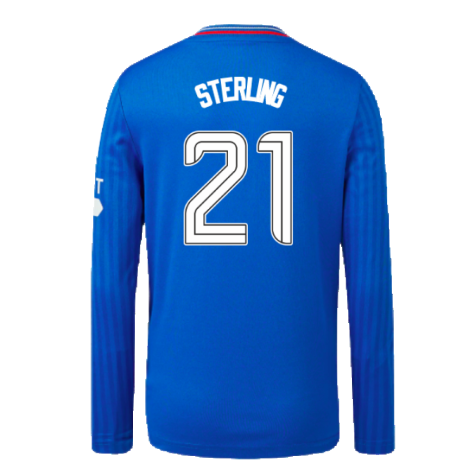 2023-2024 Rangers Long Sleeve Home Shirt (Kids) (Sterling 21)