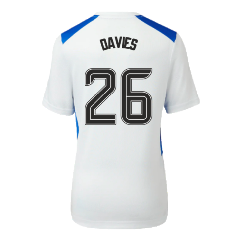 2023-2024 Rangers Players Match Day Home Tee (White) - Kids (Davies 26)