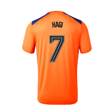 2023-2024 Rangers Players Third Match Day Tee (Orange) (Hagi 7)