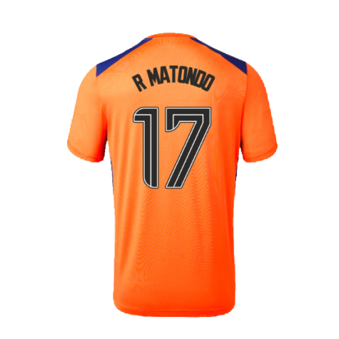 2023-2024 Rangers Players Third Match Day Tee (Orange) (R Matondo 17)