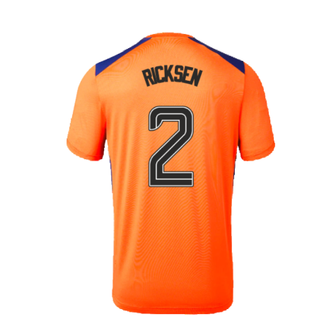 2023-2024 Rangers Players Third Match Day Tee (Orange) (Ricksen 2)