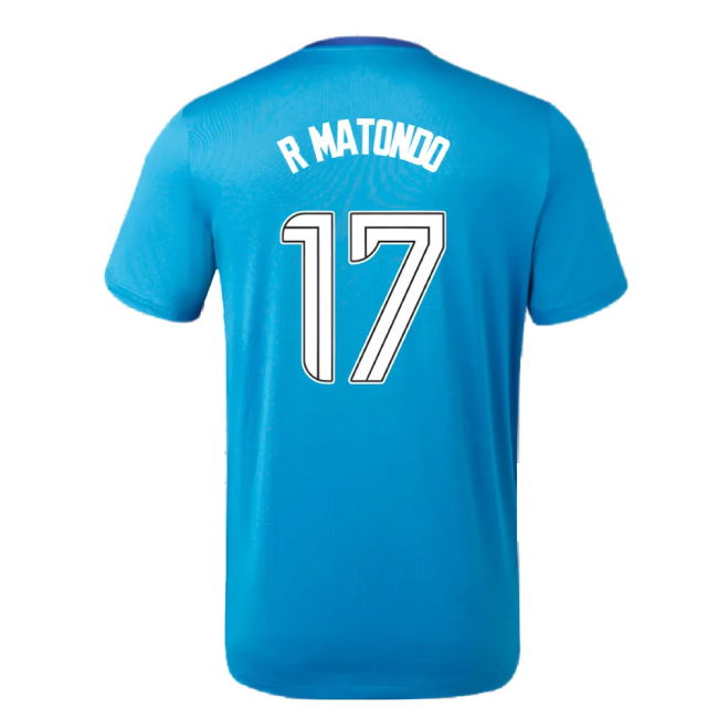 2023-2024 Rangers Players Training Tee (Deep Water) (R Matondo 17)