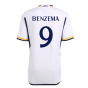 2023-2024 Real Madrid Authentic Home Shirt (Benzema 9)