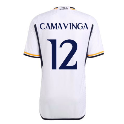 2023-2024 Real Madrid Authentic Home Shirt (Camavinga 12)