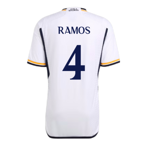 2023-2024 Real Madrid Authentic Home Shirt (Sergio Ramos 4)