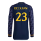 2023-2024 Real Madrid Authentic Long Sleeve Away Shirt (Beckham 23)
