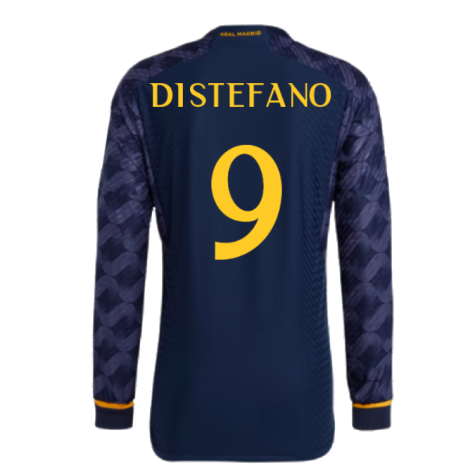 2023-2024 Real Madrid Authentic Long Sleeve Away Shirt (Di Stefano 9)