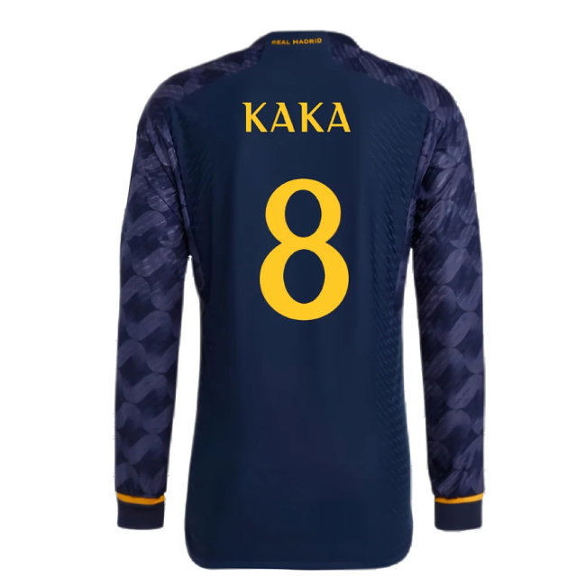 2023-2024 Real Madrid Authentic Long Sleeve Away Shirt (Kaka 8)