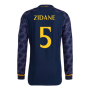 2023-2024 Real Madrid Authentic Long Sleeve Away Shirt (Zidane 5)