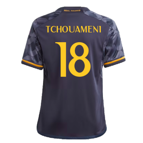 2023-2024 Real Madrid Away Shirt (Kids) (Tchouameni 18)