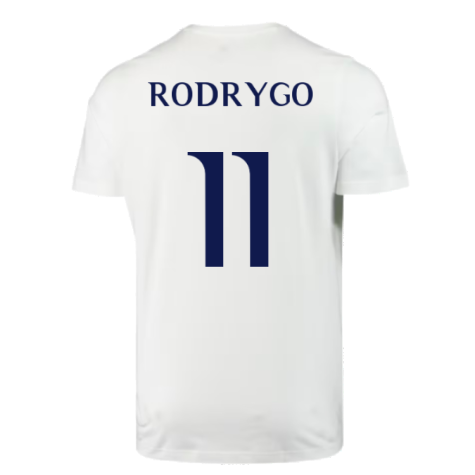 2023-2024 Real Madrid DNA Graphic Tee (White) (Rodrygo 11)