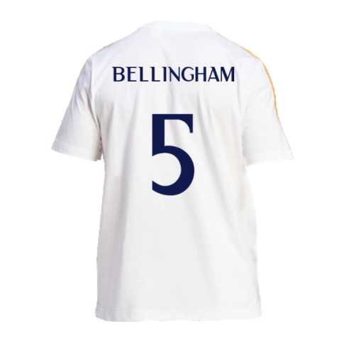 2023-2024 Real Madrid DNA Tee (White) (Bellingham 5)