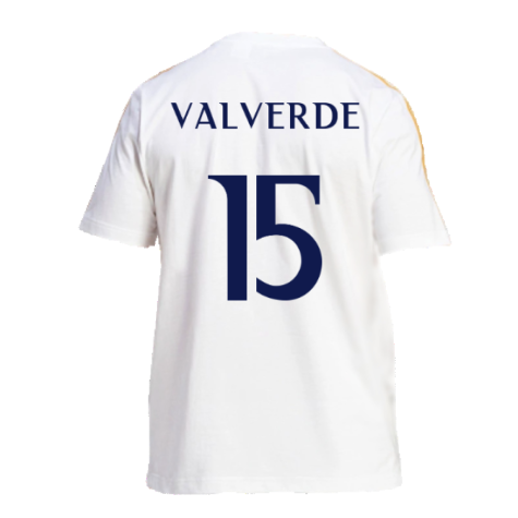 2023-2024 Real Madrid DNA Tee (White) (Valverde 15)