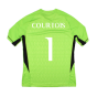 2023-2024 Real Madrid Home Goalkeeper Shirt (Solar Green) - Kids (COURTOIS 1)