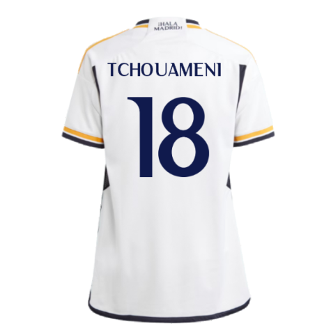 2023-2024 Real Madrid Home Shirt (Kids) (Tchouameni 18)