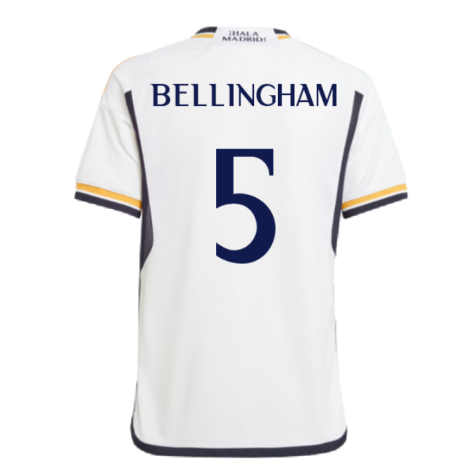 2023-2024 Real Madrid Home Youth Kit (Bellingham 5)