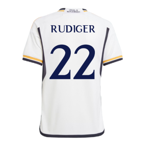 2023-2024 Real Madrid Home Youth Kit (Rudiger 22)