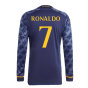 2023-2024 Real Madrid Long Sleeve Away Shirt (Ronaldo 7)
