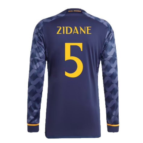 2023-2024 Real Madrid Long Sleeve Away Shirt (Zidane 5)