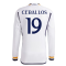 2023-2024 Real Madrid Long Sleeve Home Shirt (Ceballos 19)