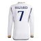 2023-2024 Real Madrid Long Sleeve Home Shirt (Hazard 7)