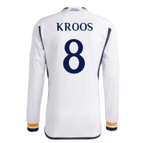 2023-2024 Real Madrid Long Sleeve Home Shirt (Kroos 8)