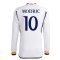 2023-2024 Real Madrid Long Sleeve Home Shirt (Modric 10)