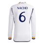 2023-2024 Real Madrid Long Sleeve Home Shirt (Nacho 6)